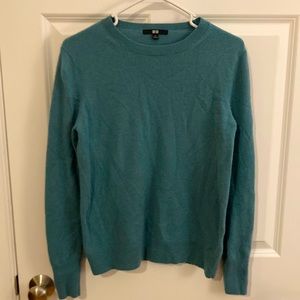 Uniqlo Cashmere Sweater: Teal Green
